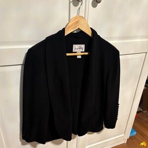 Joseph Ribkoff Black Open-Front Blazer